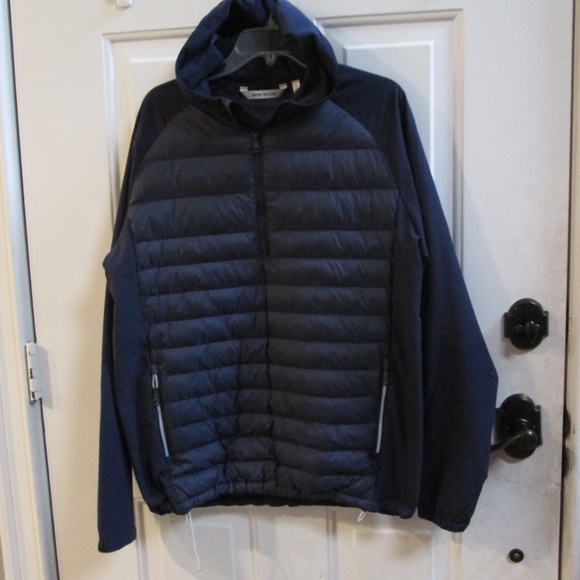 NEW PETER MILLAR men's Navy Blue Crown Sport 3/4 Zip PULLOVER Jacket Sz M